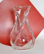 8 Inch Baccarat Serpentine Heavy Clear Crystal Bouquet Vase