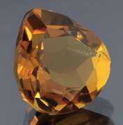 Large 6.97ct wide pear cut Madeira Citrine