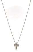 Dazzling White Gold Diamond Cross Pendant on Chain