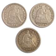 1853 Arrows 1854 Arrows & 1857 Seated Half Dimes