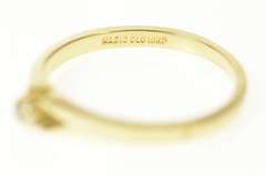 10K Yellow Gold Simple Diamond Solitaire Classic Promise Ring