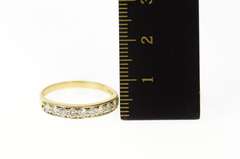 14K Yellow Gold 0.42 Ctw Diamond Classic Wedding Band Ring