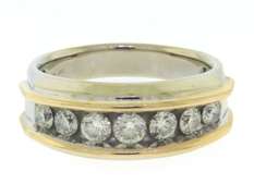 Outstanding White Gold Men's Wedding Band