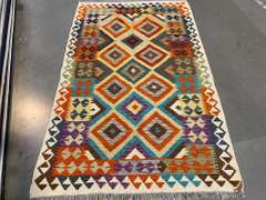 COLORFUL HAND KNOTTED KLIM 4x6