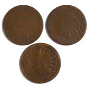 1868 1871 &1872 Indian Cents