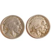 1914 S And 1915 D Buffalo Nickels