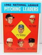 1962 Topps National League Pitching Leaders Baseball Card