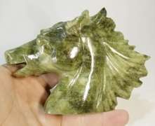 Gorgeous! 2,399.5ct forest green Zoisite carving