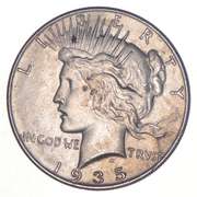 1935 Peace Silver Dollar