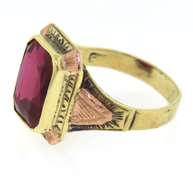 Beautiful Yellow Gold Red Stone Ring