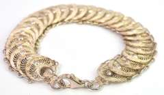 Intriguing Scale-Style Bracelet in Sterling Silver