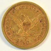 Very scarce 1879-S US $2.50 Liberty Gold Piece. Sharp