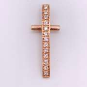 14kt Rose Gold & Diamond Cross Pendant