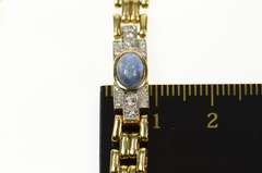 14K Yellow Gold Emerald Ruby Sapphire Diamond Square Chain Necklace