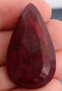Fiery 90ct pear cut rich red Ruby