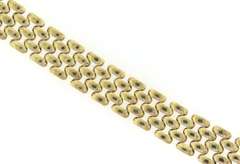 Classic 14kt YG Panther Link Bracelet