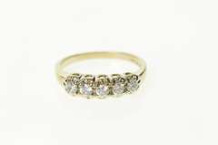 14K White Gold Cubic Zirconia Classic Wedding Band Ring