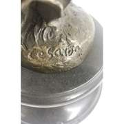 Farmer Girl with Flower Basket Bronze Sculpture