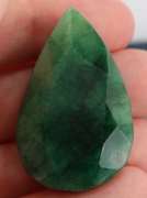 Large 98.5ct pear cut forest green Emerald