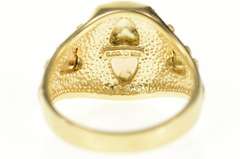 10K Yellow Gold Black Hills Leaf Cluster Men's Statement Ring