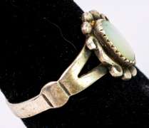 Dainty Mother-Of-Pearl Filigree Ring in Sterling Silver
