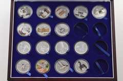 (7) 2016-2017 Palau $5 & (9) 2014-2015 Canada $5 Silver 16 Coin Set