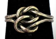 Intriguing Knotted Ring in Sterling Silver
