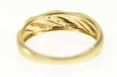 10K Yellow Gold Diamond Classic Two Tone Wedding Band Ring