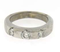 Powerful 18kt Movado Wedding Band