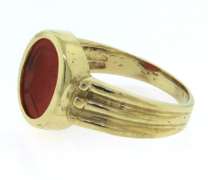 Vintage 14kt YG Bezel Set Intaglio Ring