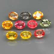 Vibrant! 3.43ct fancy color Songean Sapphire set