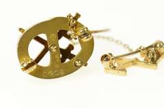 10K Yellow Gold Epsilon Sigma Crossed Swords Serpent Lapel Pin/Brooch