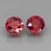 Untreated! 1.38ct pair of high fire Mandarin Garnets