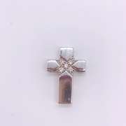 14kt White Gold & Diamond Cross Pendant