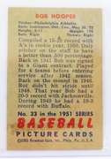 Bob Hooper 1951 Bowman Baseball Card