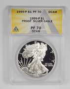 PF70 DCAM 1999-P American Silver Eagle - Graded ANACS