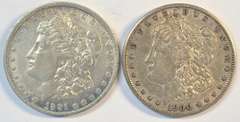Scarcer 1891-O & 1900-S Morgan Silver Dollars