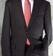 Formal Shadow Stripe Black Color Suit By Galante