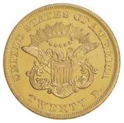 1865 $20.00 Liberty Head Gold Double Eagle - CHOICE