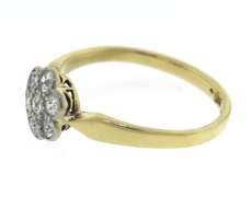 Stunning Yellow Gold Flower Style Diamond Ring