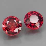 Untreated! 1.38ct pair of high fire Mandarin Garnets