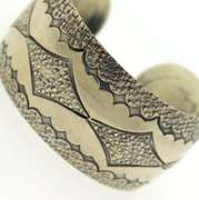 Vintage Sterling Silver Signed Wide Cuff Bangle