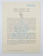 1878-CC Carson City GSA Hoard Issued Certification Card