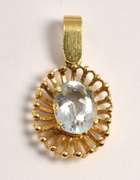 Cute 18k Aquamarine Pendant