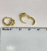 Adorable 14kt Yellow Gold & Sapphire Hoop Earrings