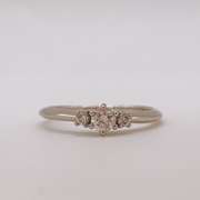 14kt Solid White Gold Diamond Band Ring