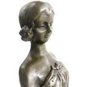Female Classical Portrait Bronze Sculpture