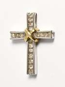 Sweet White Gold Diamond Cross
