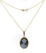 Powerful Yellow Gold Cameo Pendant on Chain