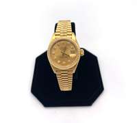 Ladies 18kt Yellow Gold Diamond President Datejust Rolex